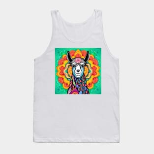 Vincent the Colorful, Psychedelic Llama Tank Top